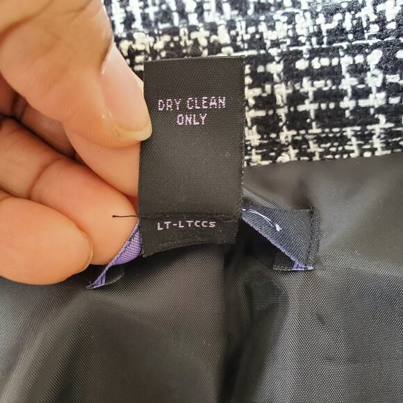 Context Black & White Tweed Circle Skirt Suit Size 8 - Picture 11 of 11